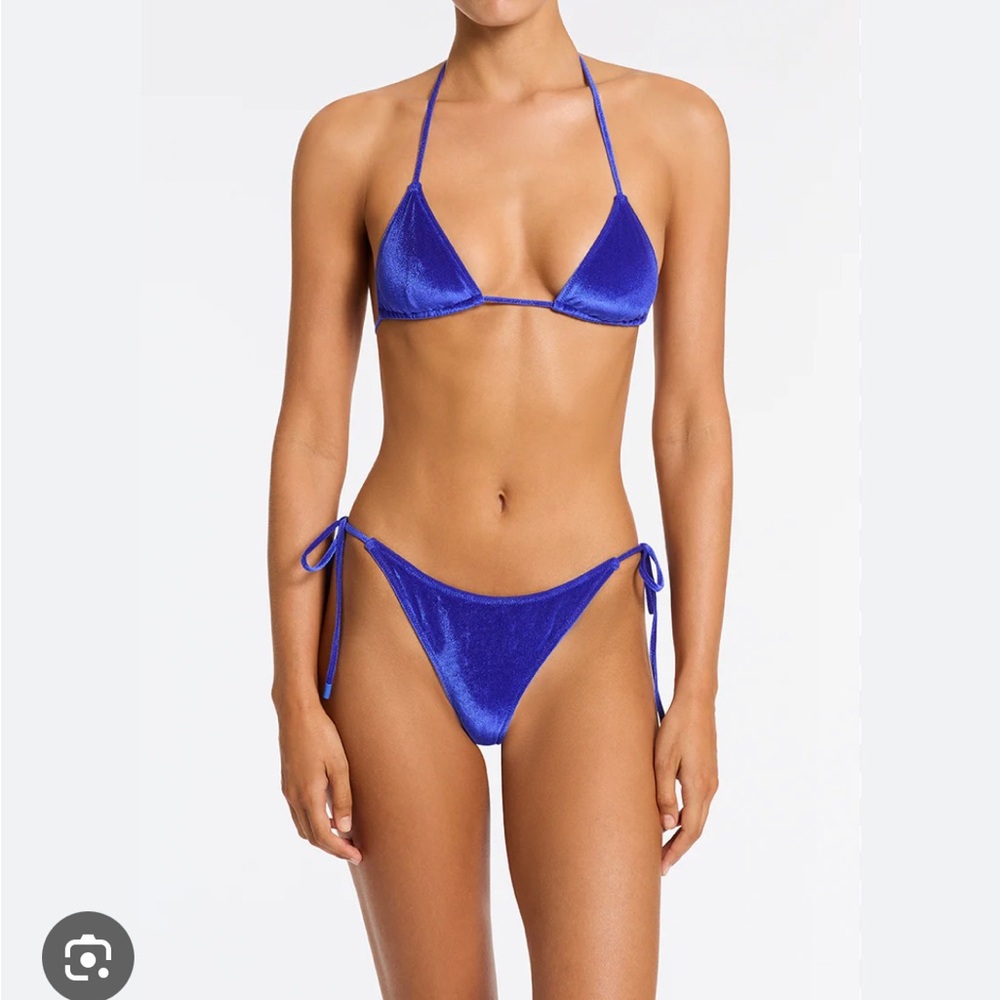Women's Blue Triangle Bikini Set